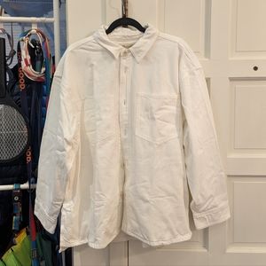 Madewell denim chore jacket white NWT
